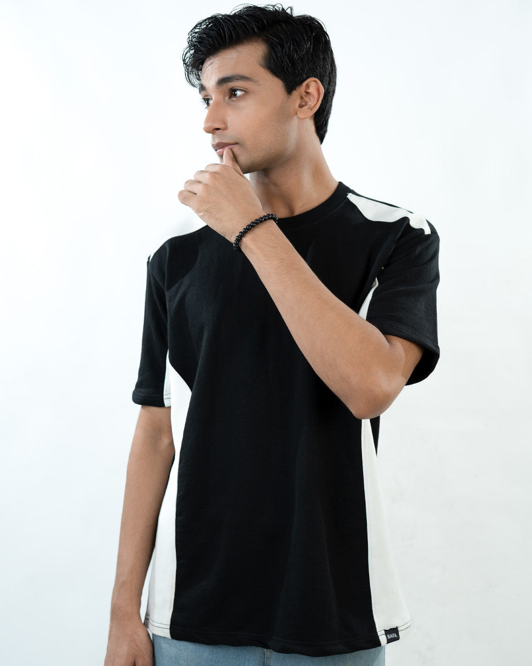 Panel T-Shirts - Black & White