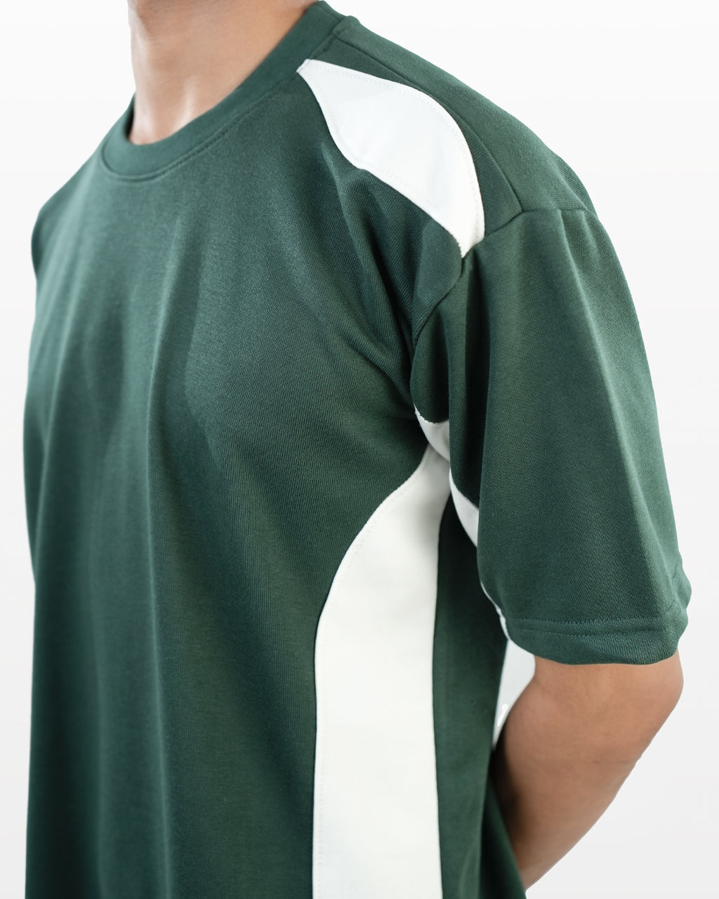 Panel T-Shirt- Green & White