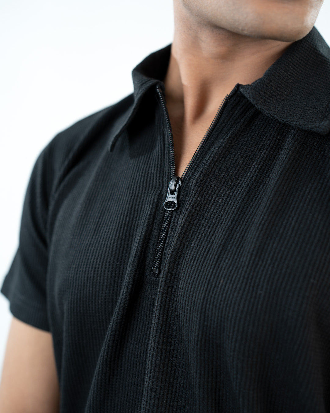 Zipper thermal polos - Black