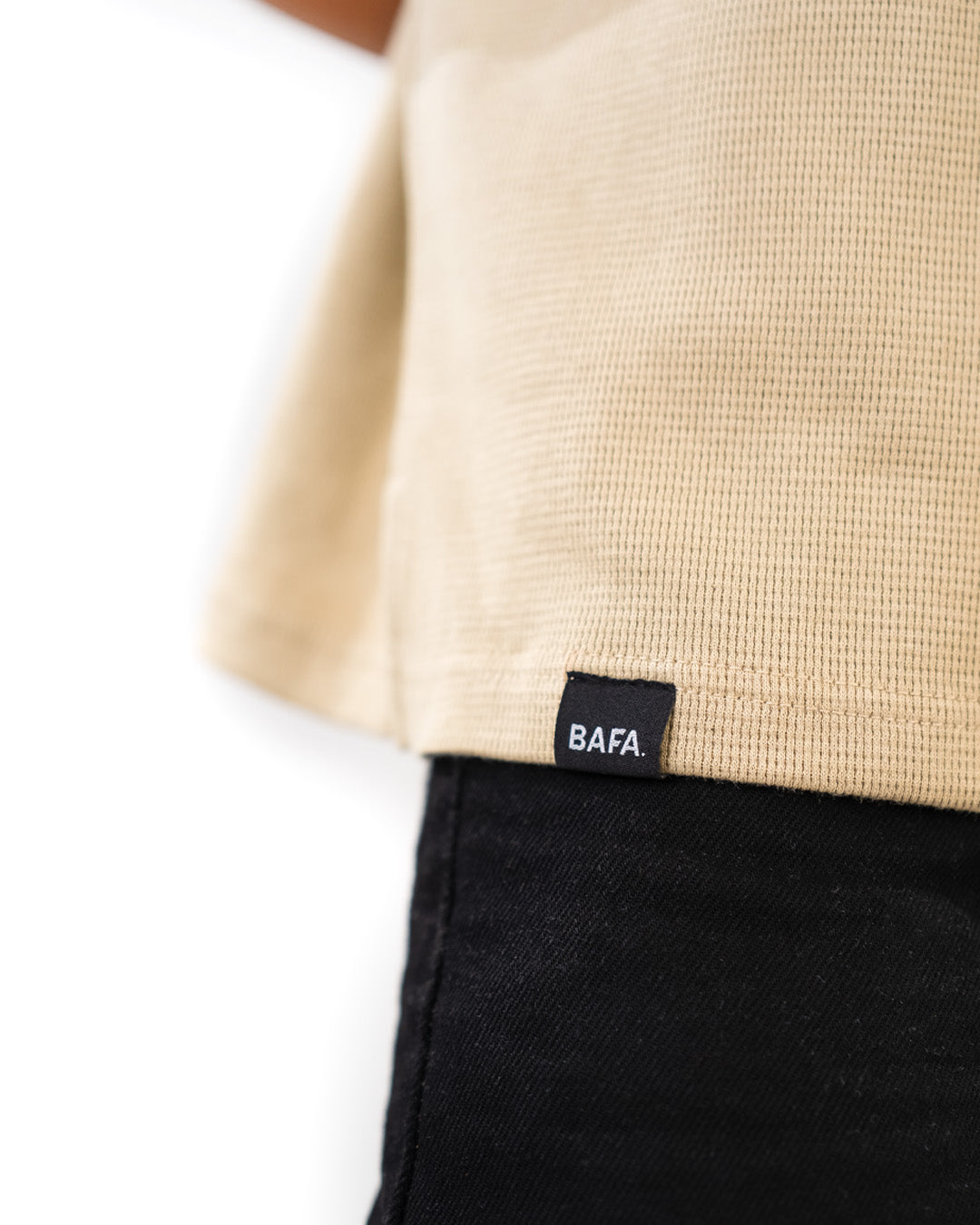 V-neck thermal polo - Off White