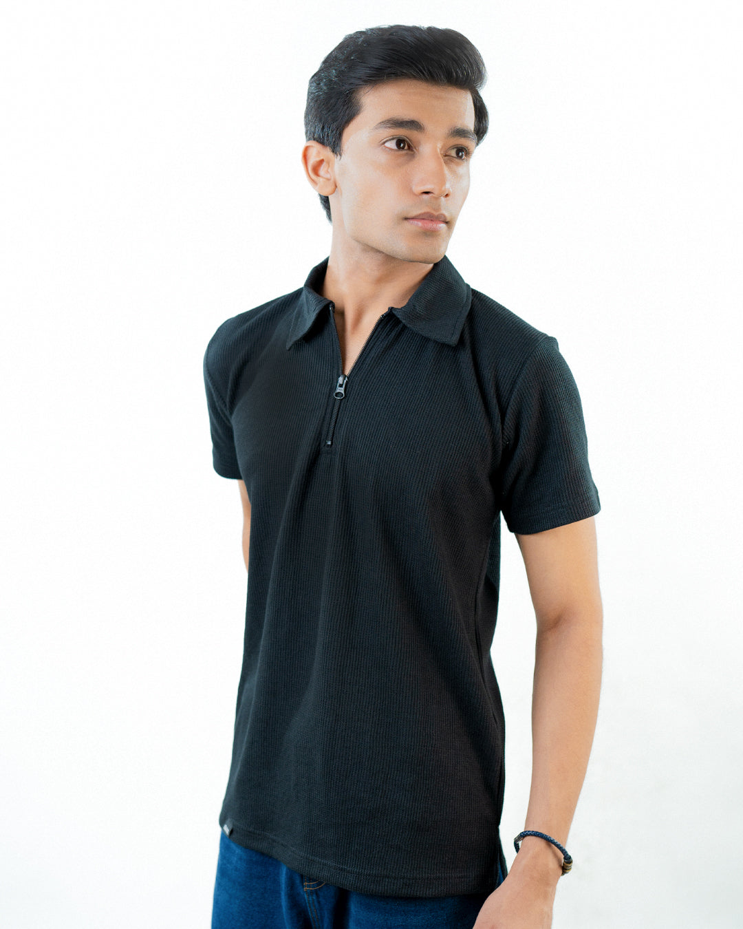 Zipper thermal polos - Black