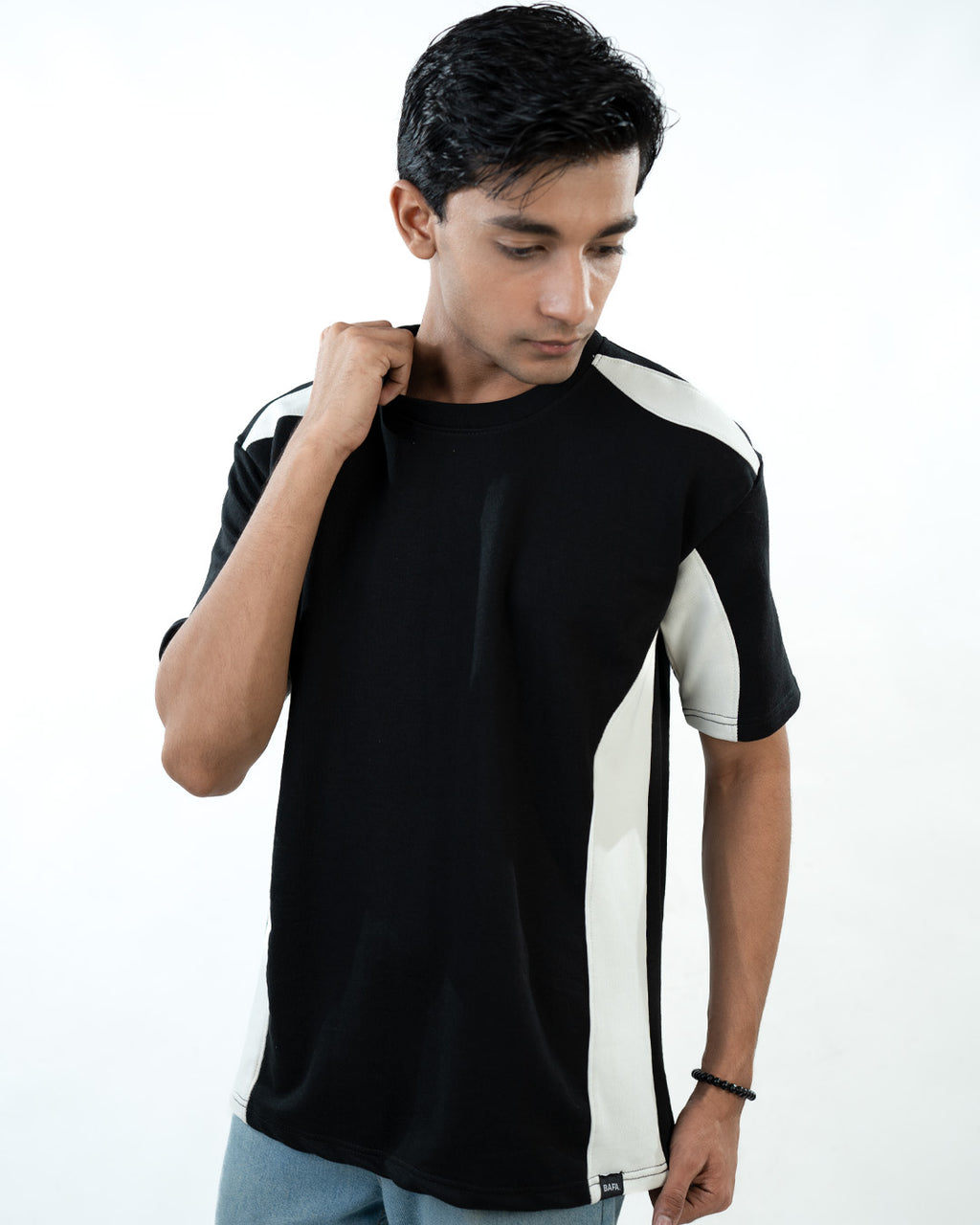 Panel T-Shirts - Black & White