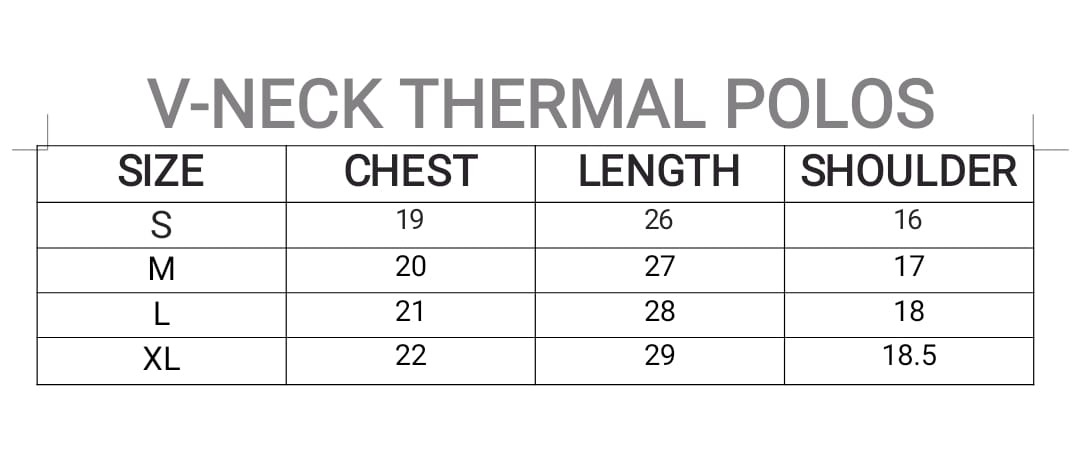 V-neck thermal polo - Black