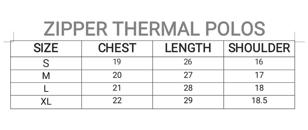Zipper thermal polos - Light Blue