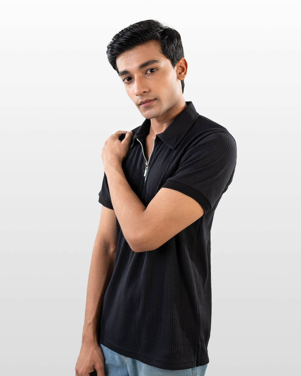 Knitted Polo - Black