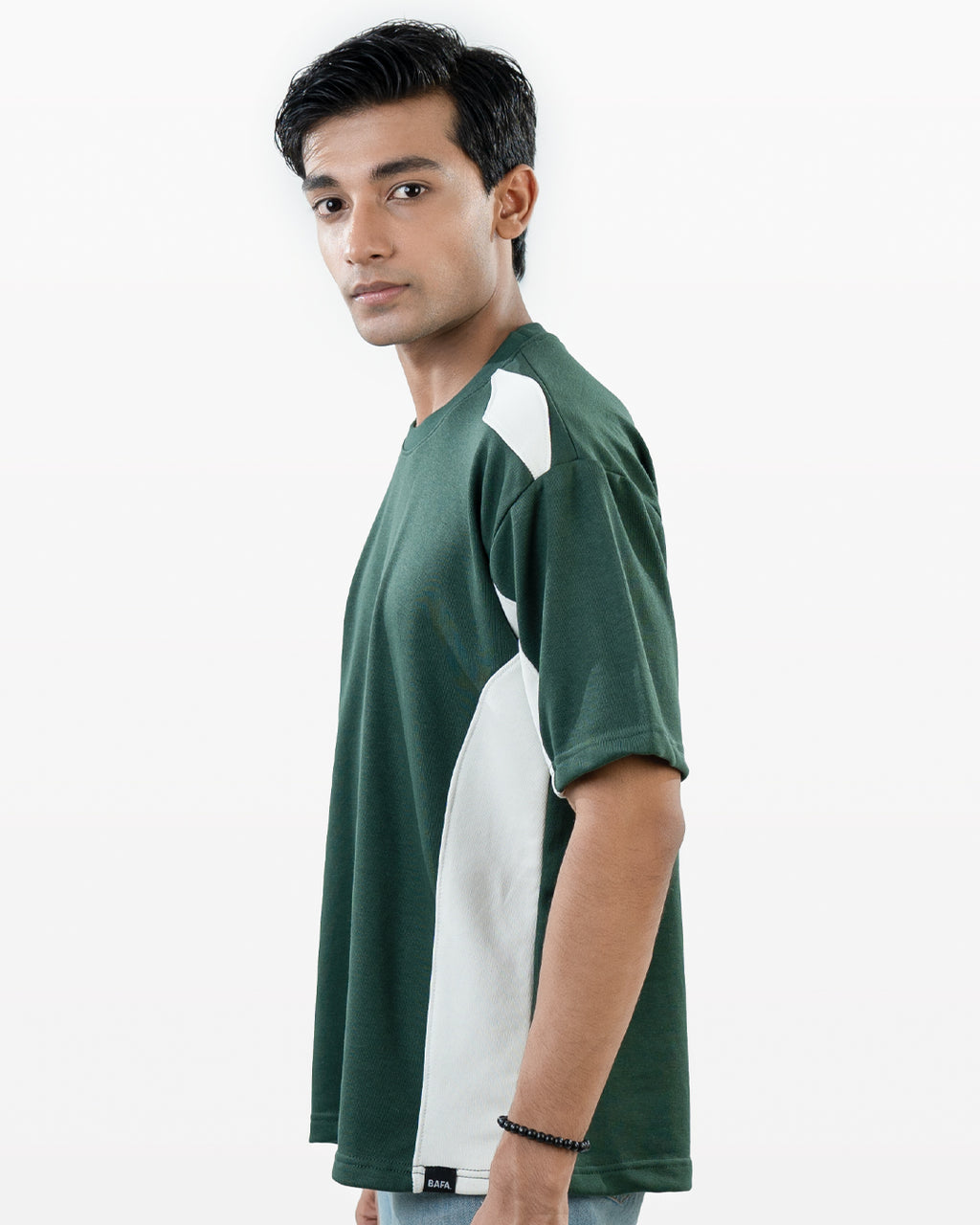 Panel T-Shirt- Green & White