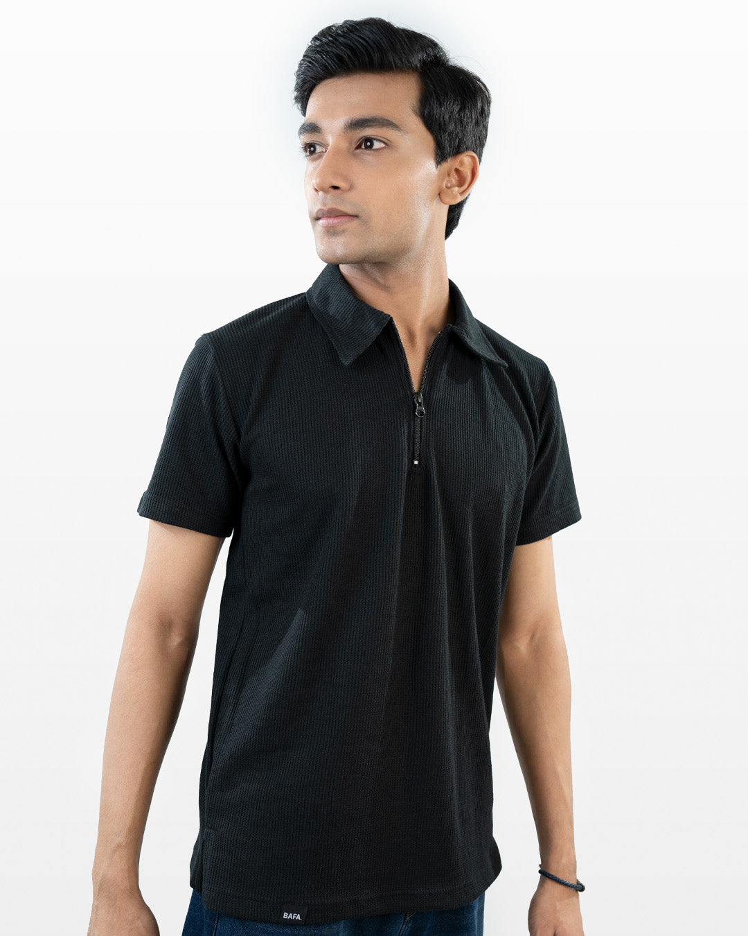 Zipper thermal polos - Black